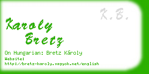 karoly bretz business card